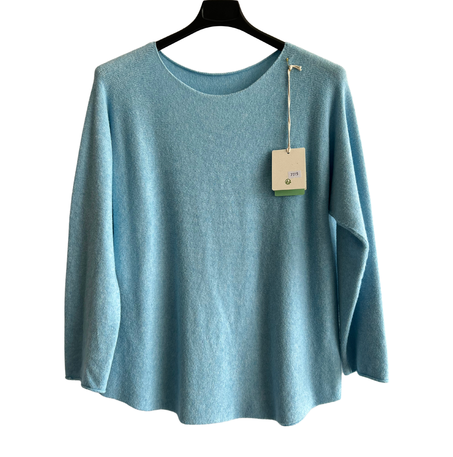 Brand New Italian Soft Knit Basic Jumper Curved Hem Round Neck