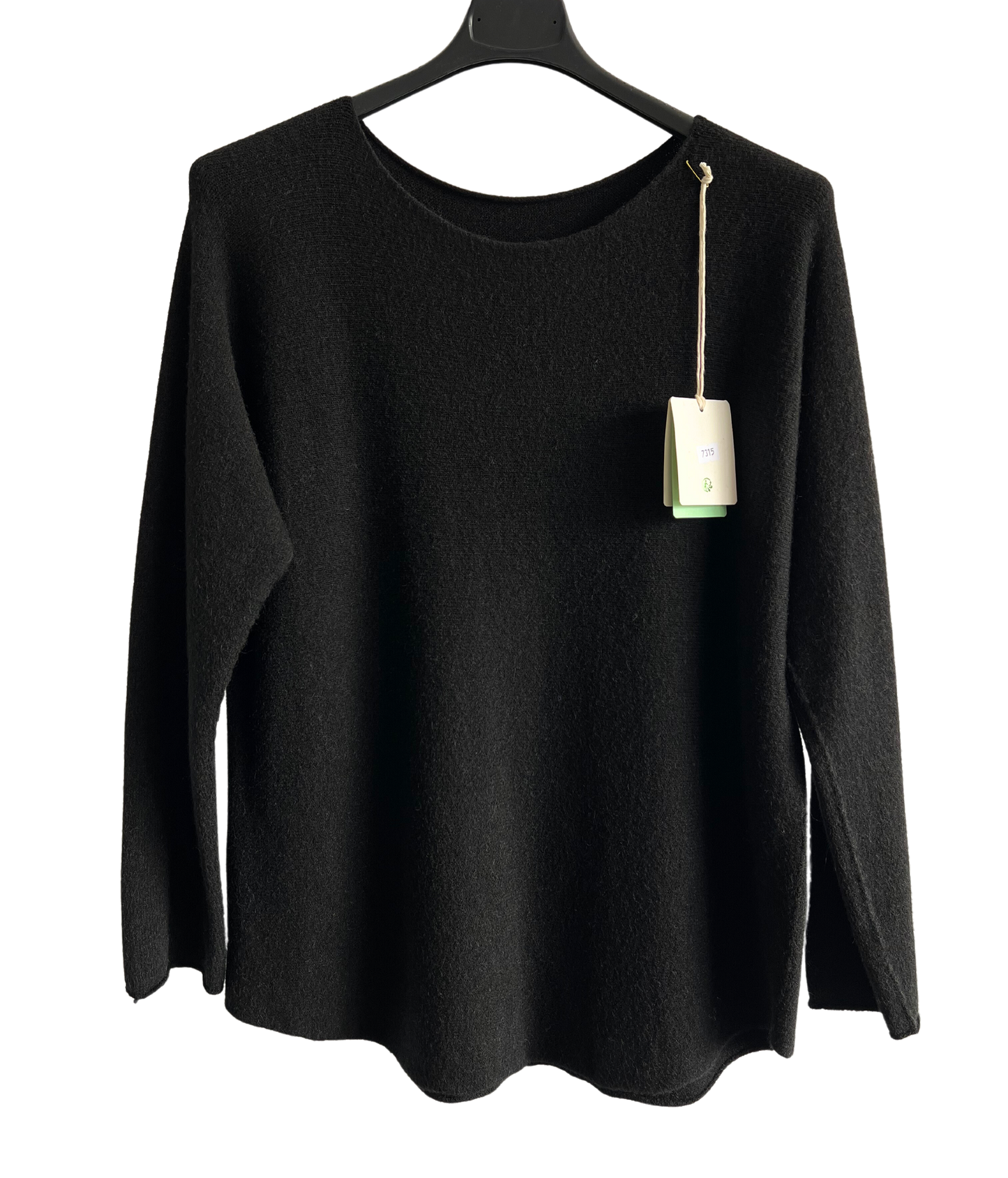 Brand New Italian Soft Knit Basic Jumper Curved Hem Round Neck