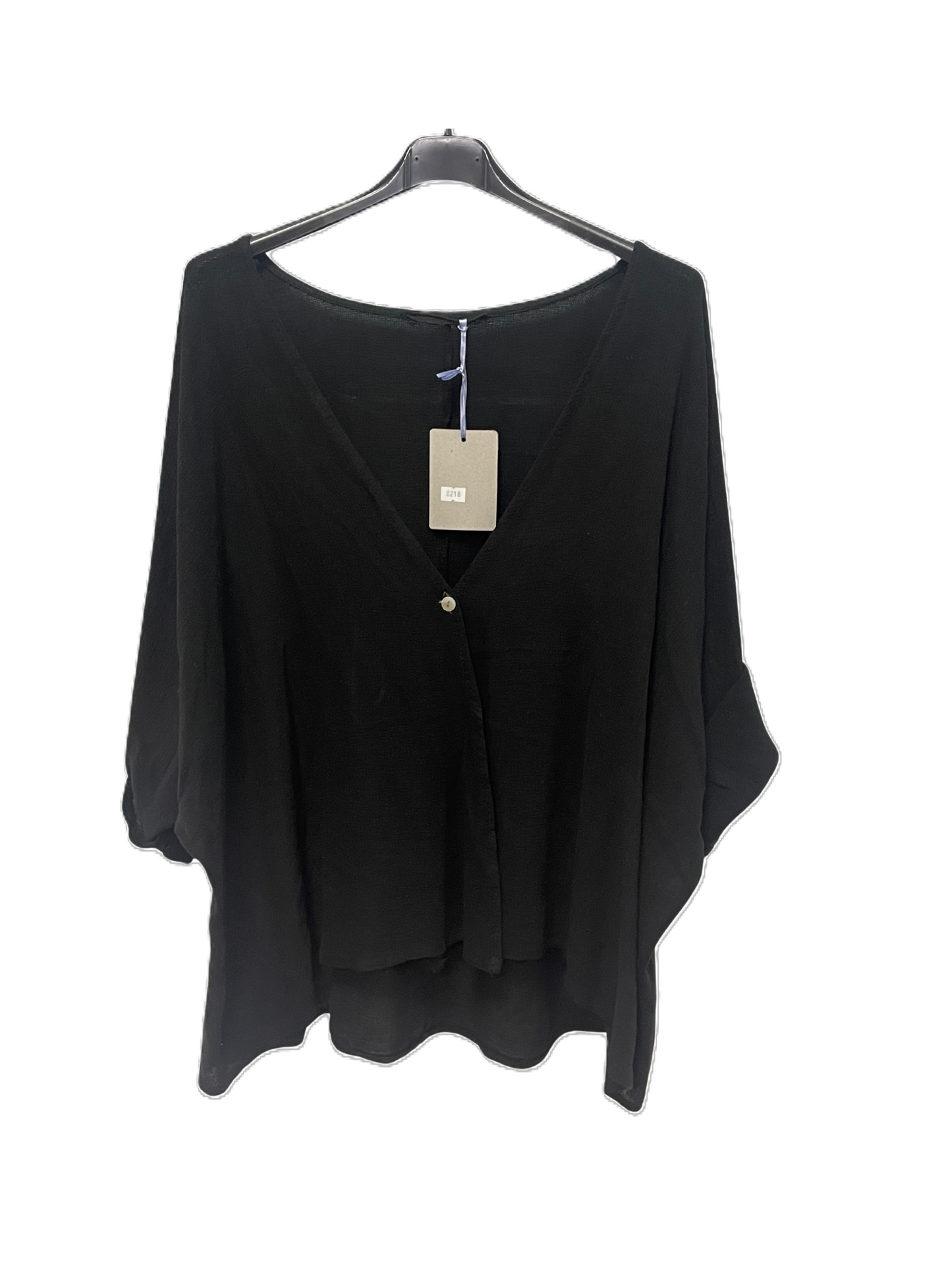 Womens Italian Overtop/ Cardigan Layering Linen One Button Long Sleeve Top
