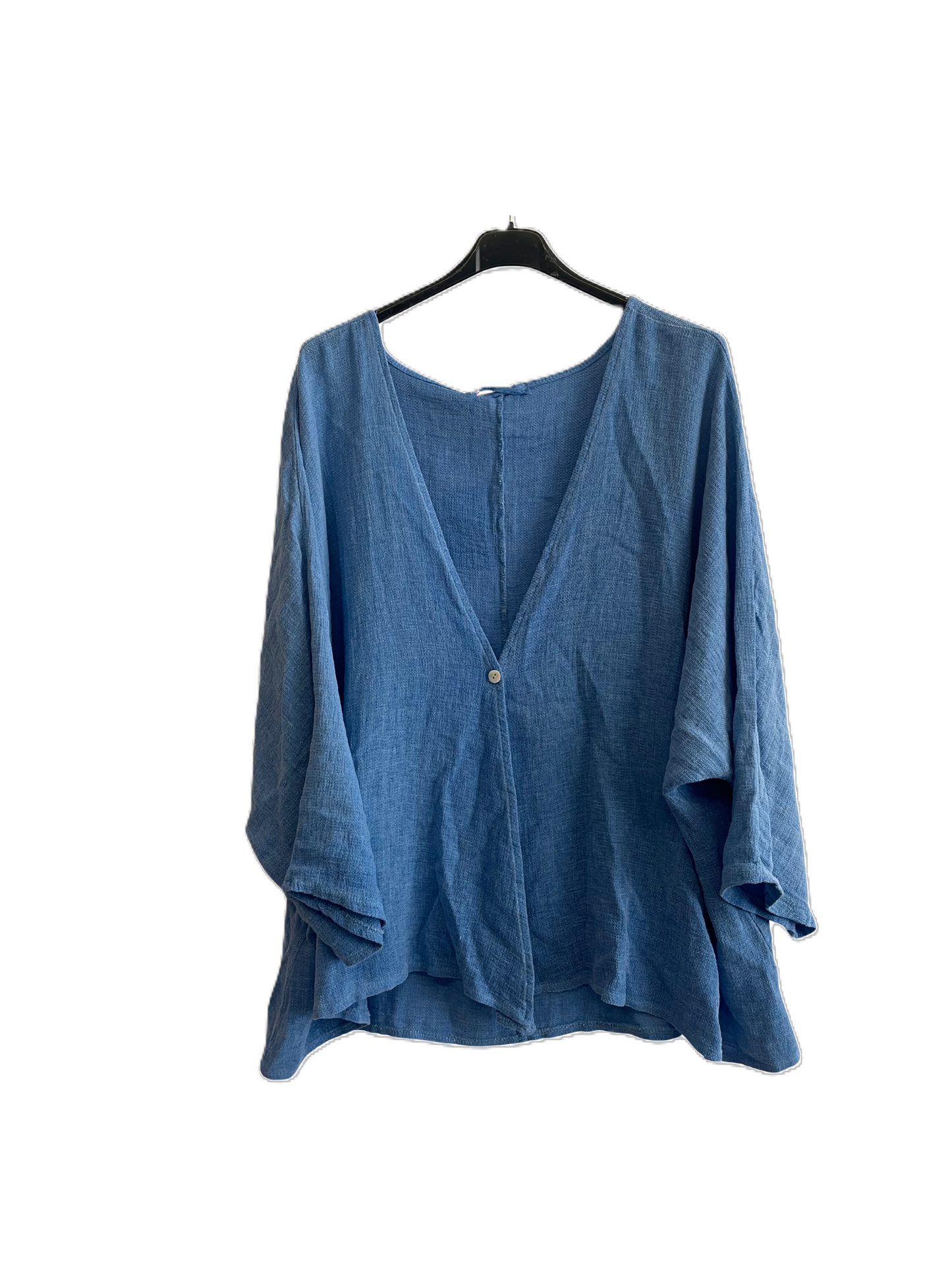 Womens Italian Overtop/ Cardigan Layering Linen One Button Long Sleeve Top
