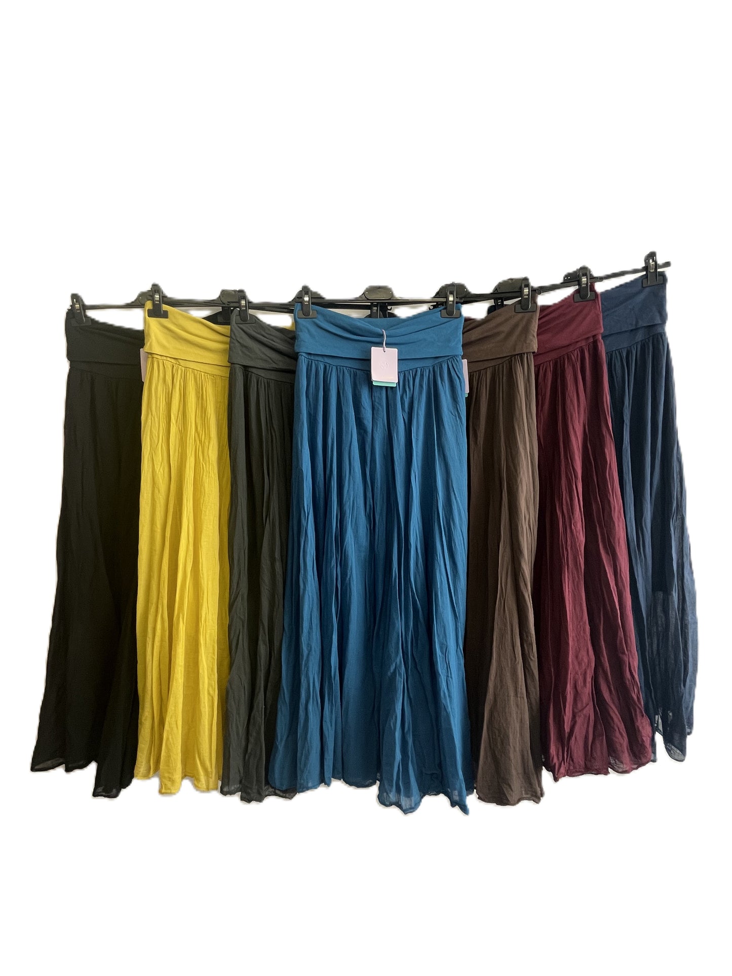 Summer Flare Design Maxi Skirts With Elasticated Waist