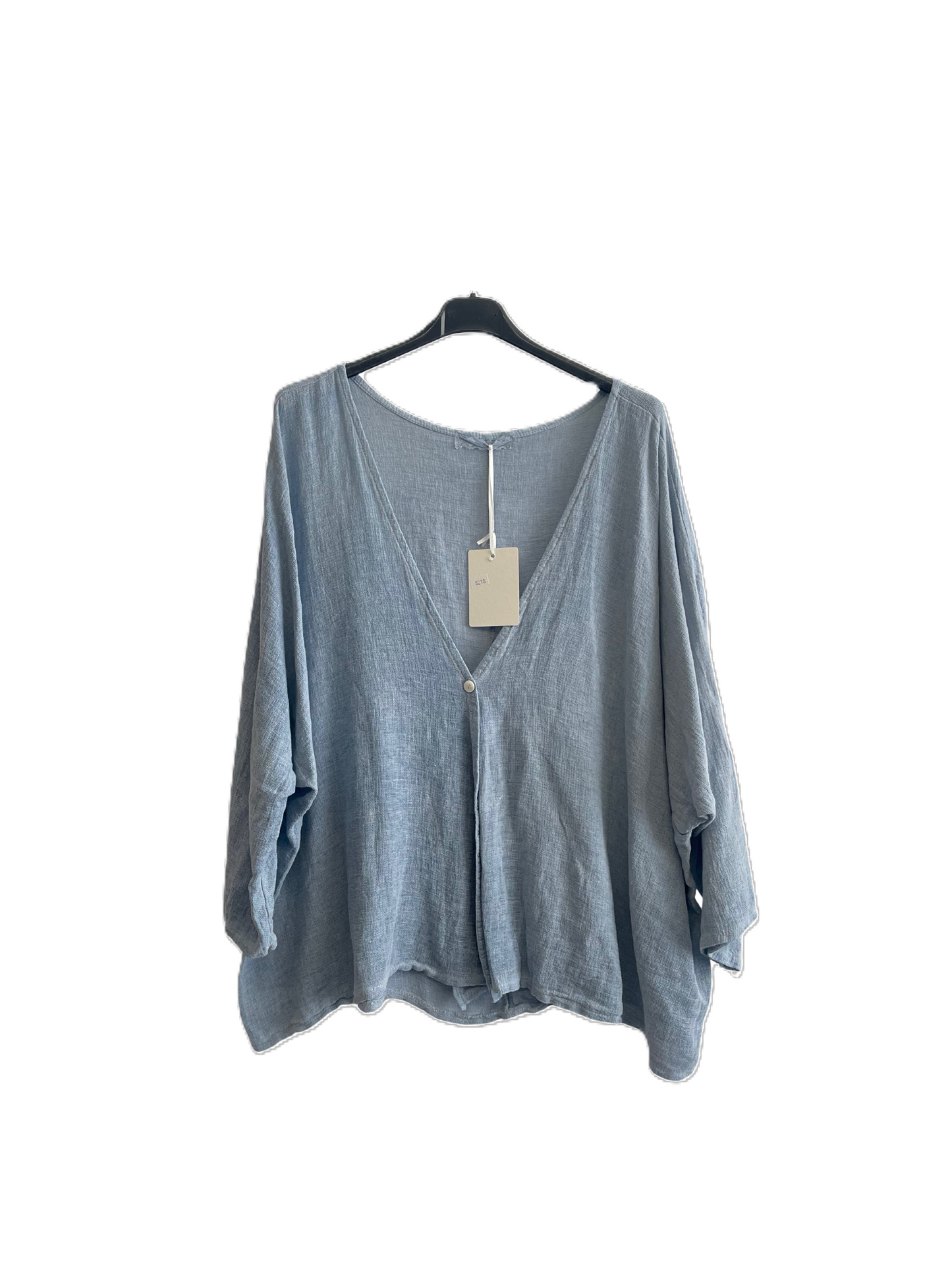 Womens Italian Overtop/ Cardigan Layering Linen One Button Long Sleeve Top