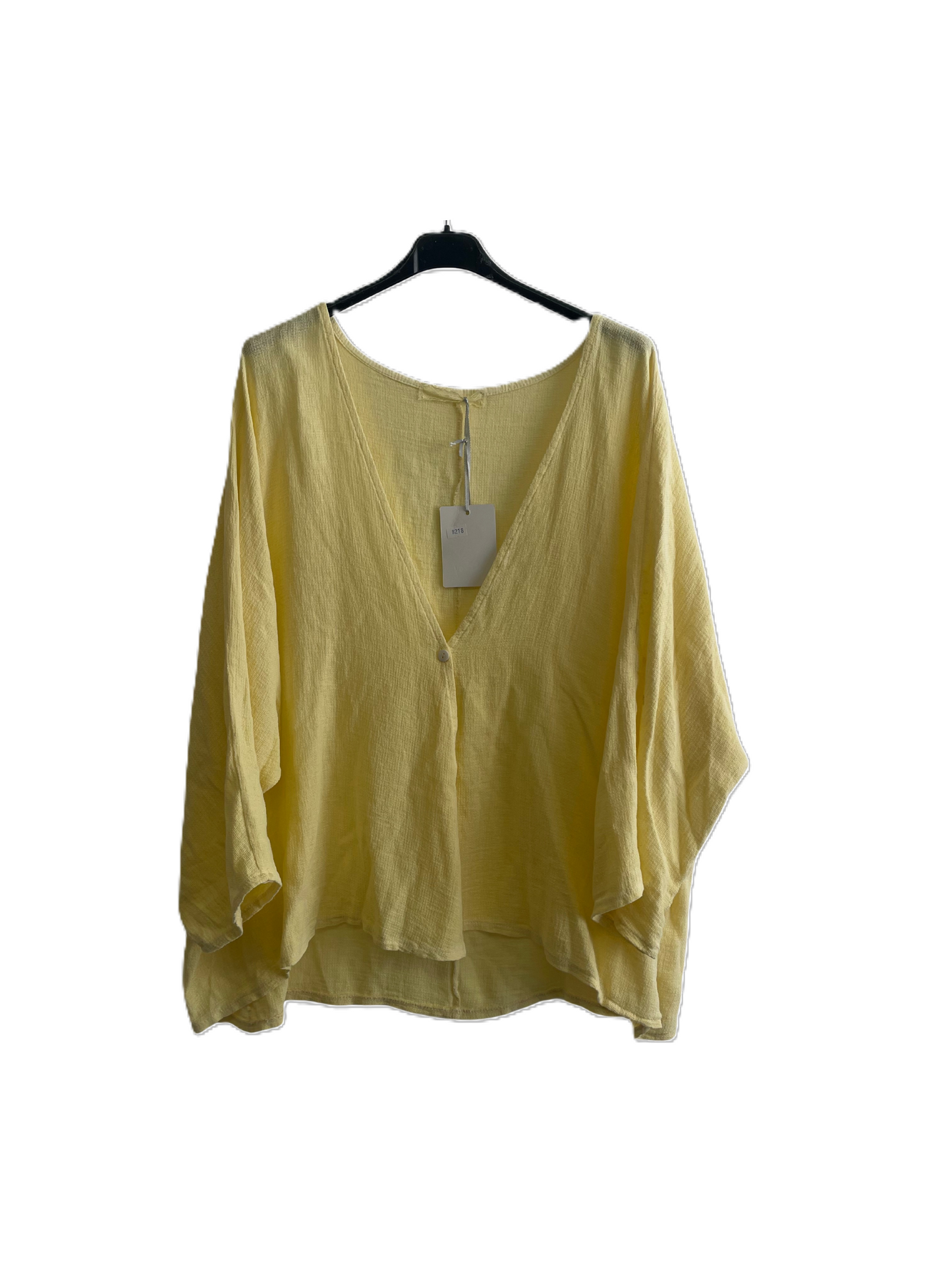 Womens Italian Overtop/ Cardigan Layering Linen One Button Long Sleeve Top