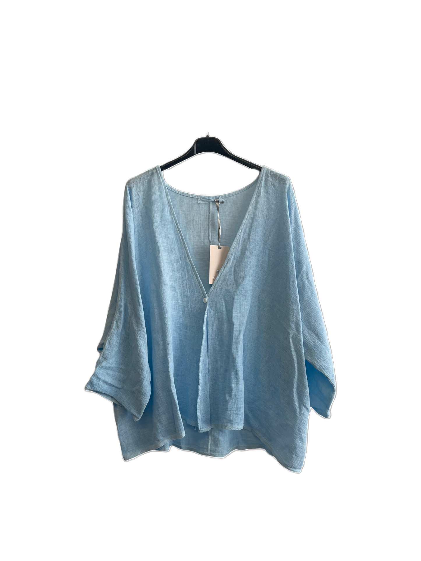 Womens Italian Overtop/ Cardigan Layering Linen One Button Long Sleeve Top