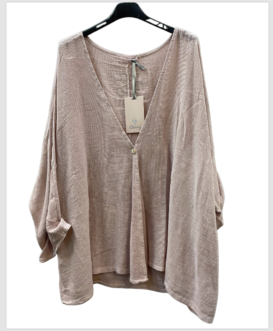 Womens Italian Overtop/ Cardigan Layering Linen One Button Long Sleeve Top