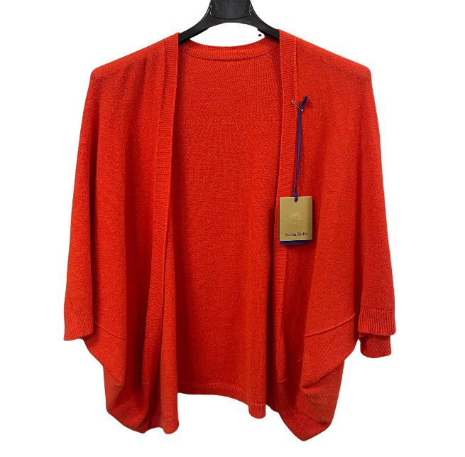Brand New Womens Italian Lagenlook Soft Knit Open Front Short Cardigan