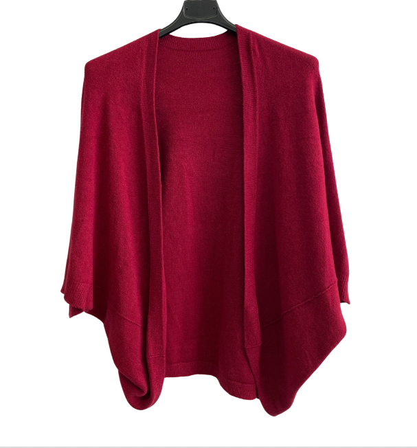 Brand New Womens Italian Lagenlook Soft Knit Open Front Short Cardigan
