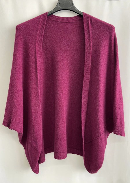 Brand New Womens Italian Lagenlook Soft Knit Open Front Short Cardigan