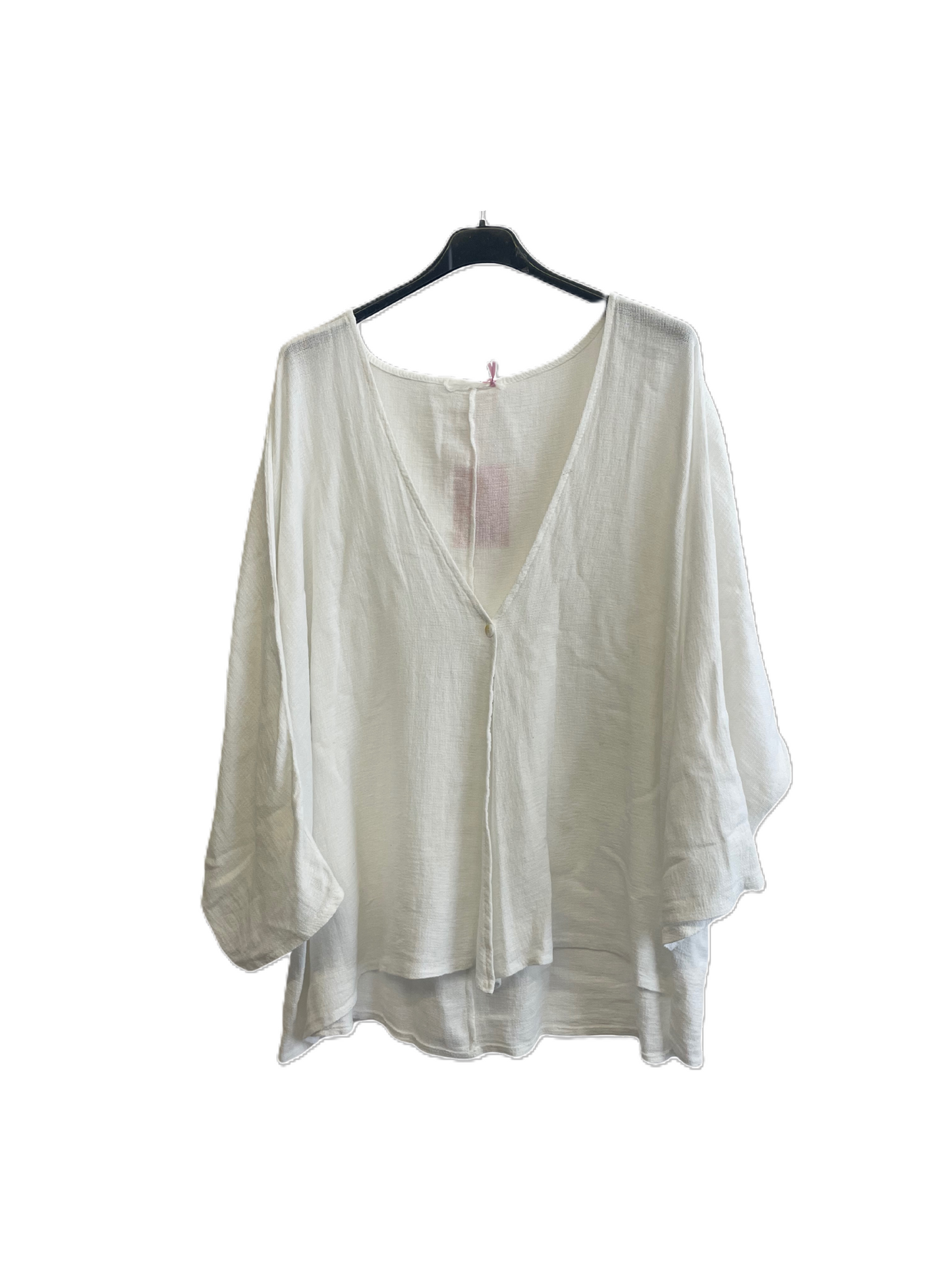 Womens Italian Overtop/ Cardigan Layering Linen One Button Long Sleeve Top