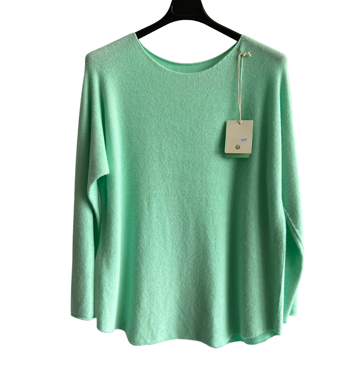 Brand New Italian Soft Knit Basic Jumper Curved Hem Round Neck