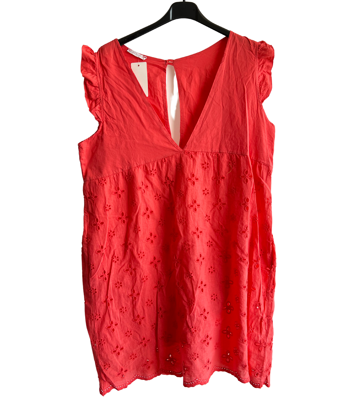 Tik Tok Summer Sleeveless V Neck Playsuit with Shorts In Coral