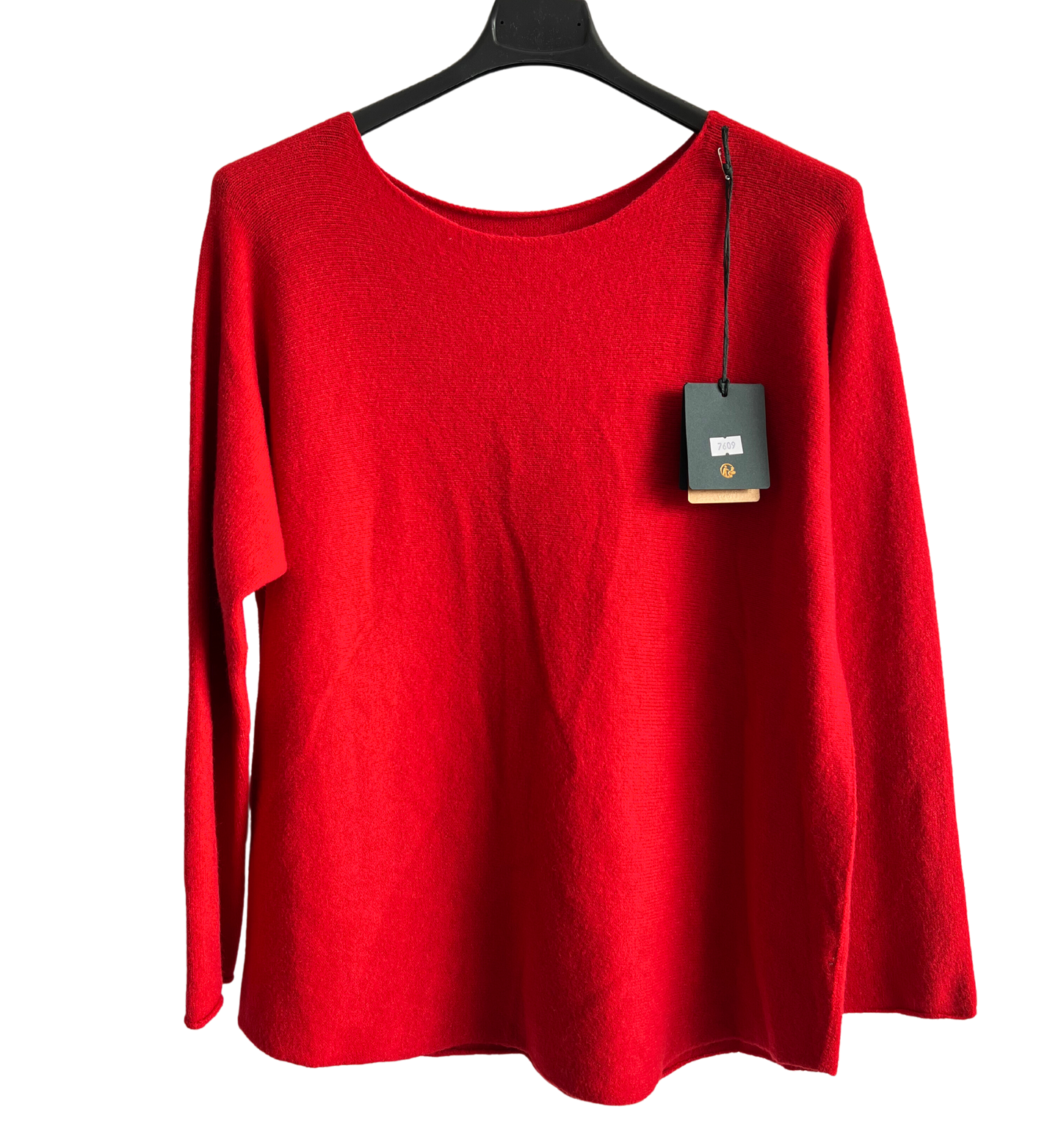 Brand New Italian Soft Knit Basic Jumper Curved Hem Round Neck
