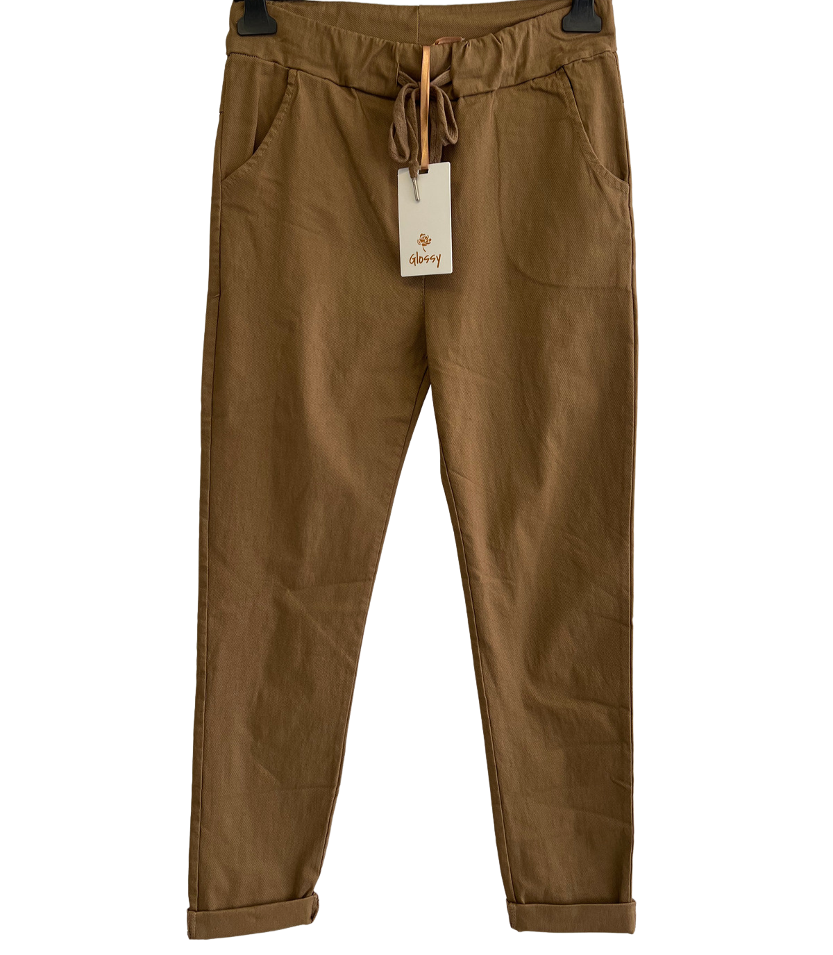 Regular Magic Stretchy Waist Pants In Camel