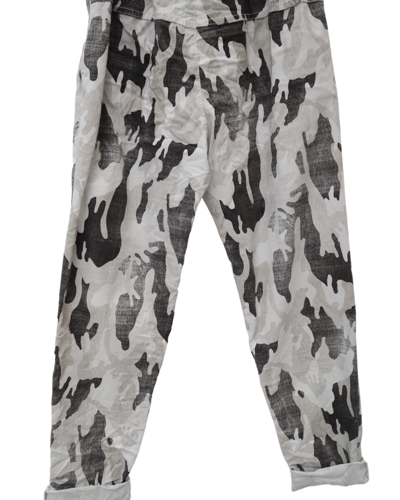 Camouflage Print Stretchy Magic Trousers