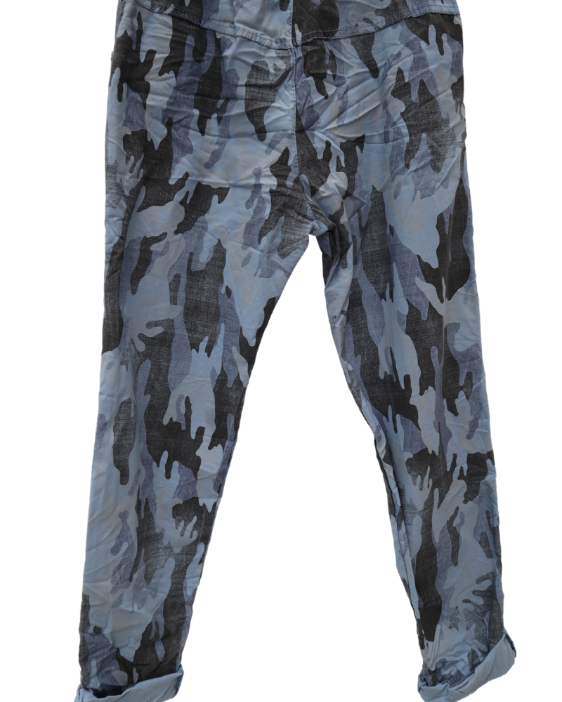 Camouflage Print Stretchy Magic Trousers