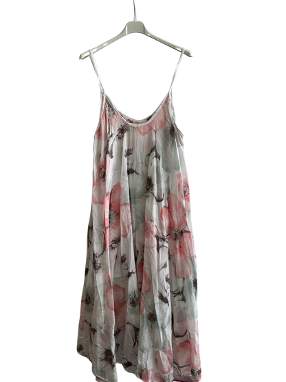 New Womens Summer 26' 2 Piece Sleeveless Floral Lined Maxi Dresses with Crop Top