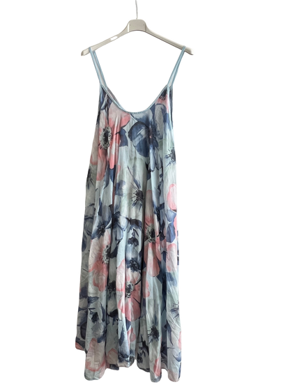 New Womens Summer 26' 2 Piece Sleeveless Floral Lined Maxi Dresses with Crop Top