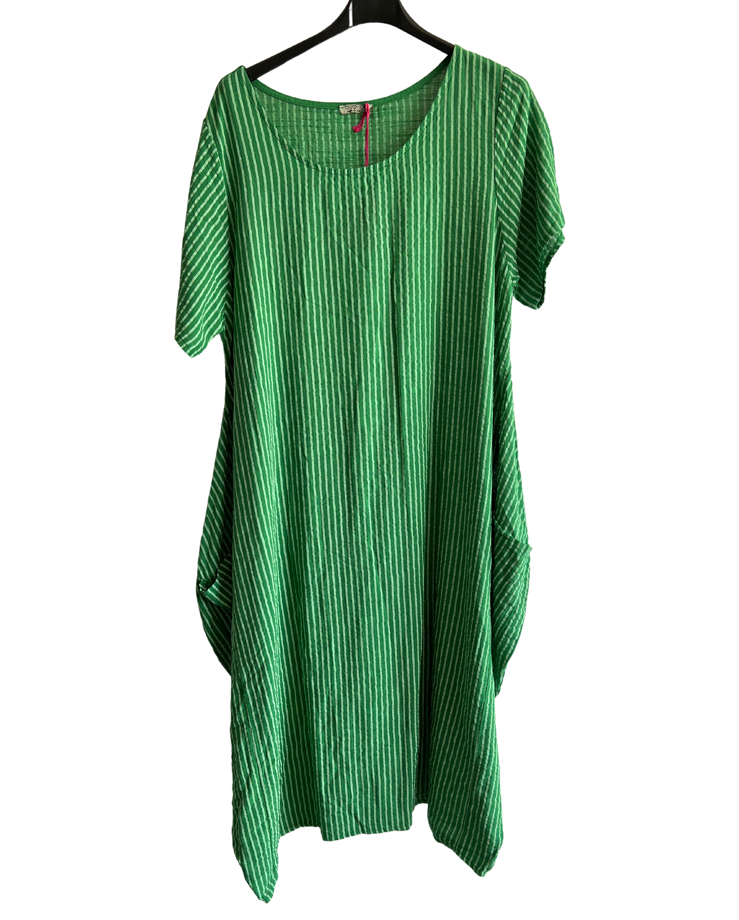 Lagenlook Stripe Cotton Summer Long Dresses