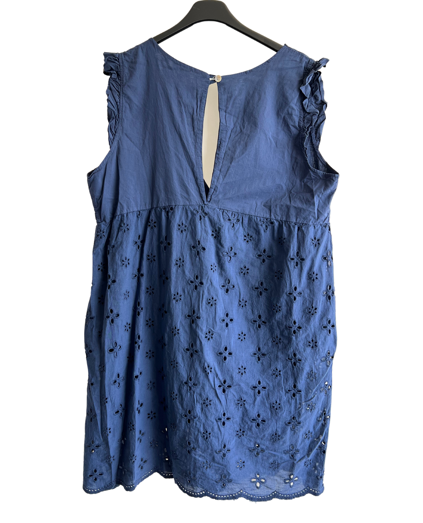 Tik Tok Summer Sleeveless V Neck Playsuit with Shorts In Navy