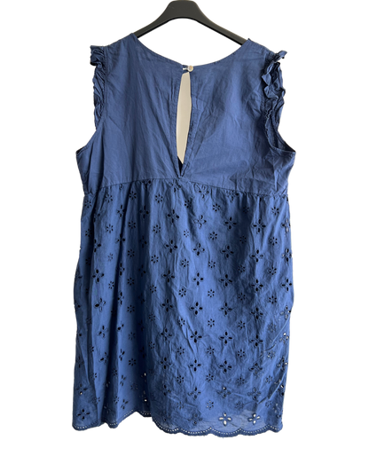 Tik Tok Summer Sleeveless V Neck Playsuit with Shorts In Navy