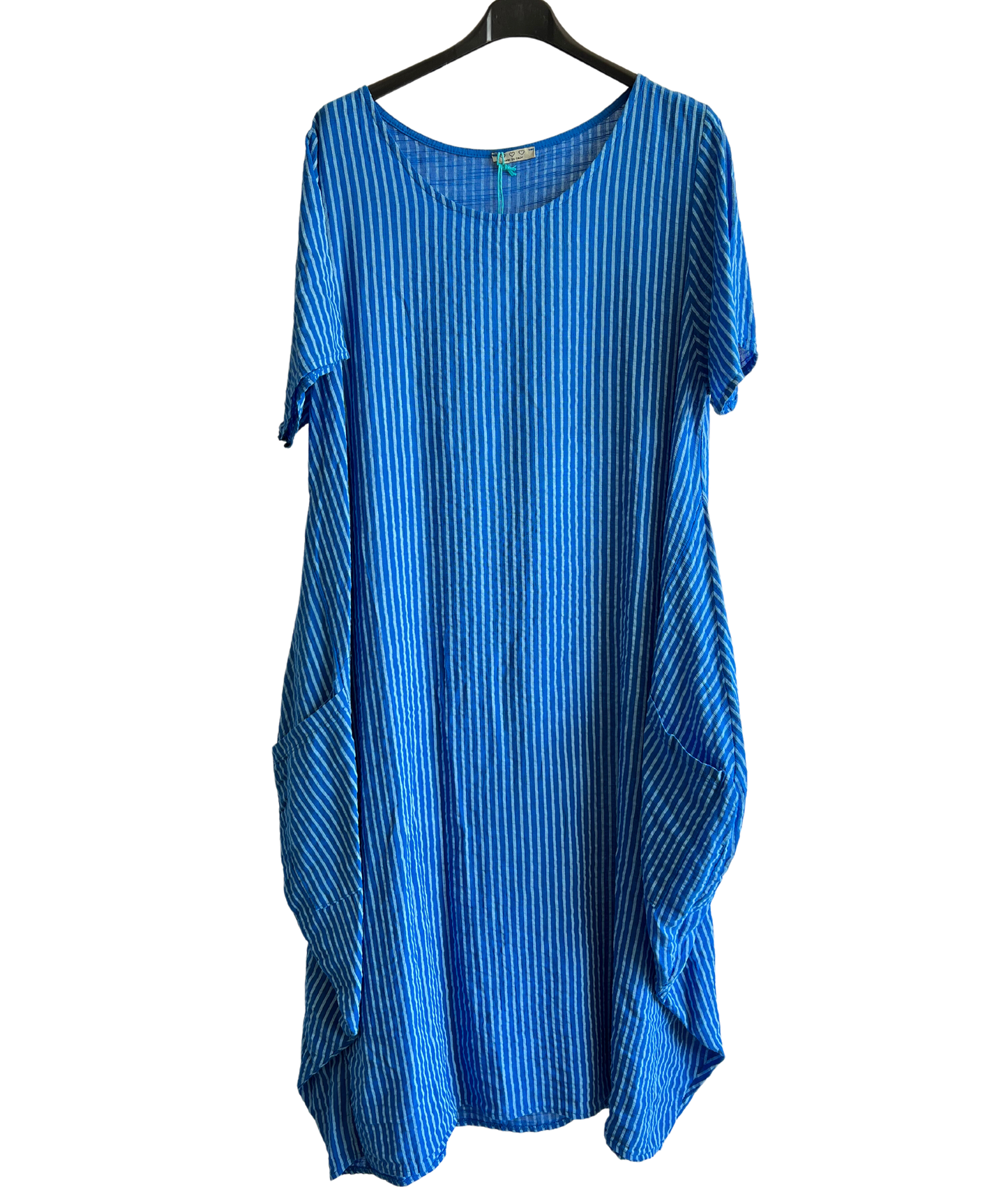 Lagenlook Stripe Cotton Summer Long Dresses