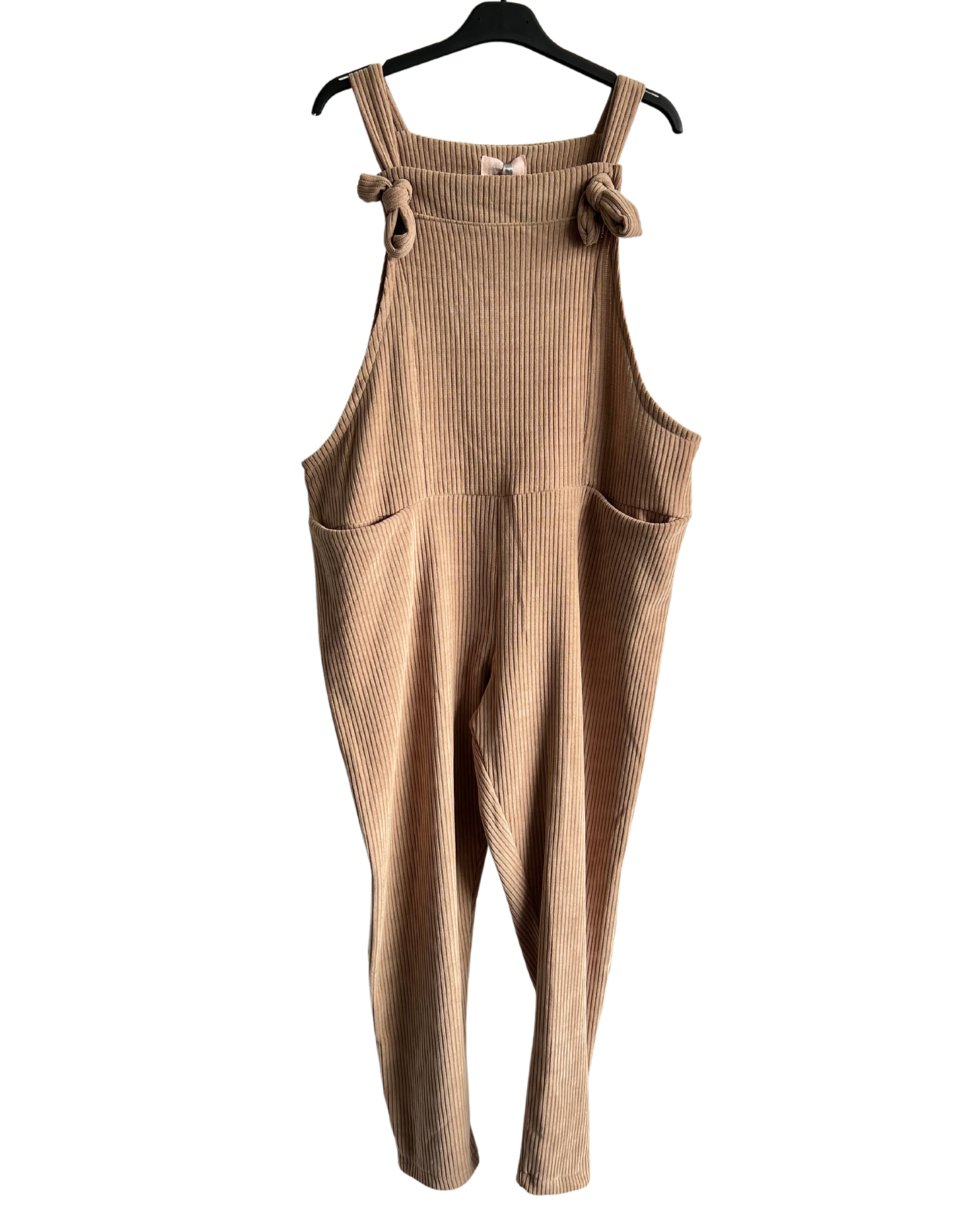 Brand New Womens 2 Pocket Front Tie Cord Stretchy Dungarees