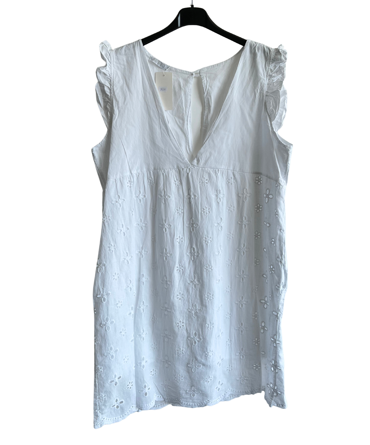 Tik Tok Summer Sleeveless V Neck Playsuit with Shorts In White