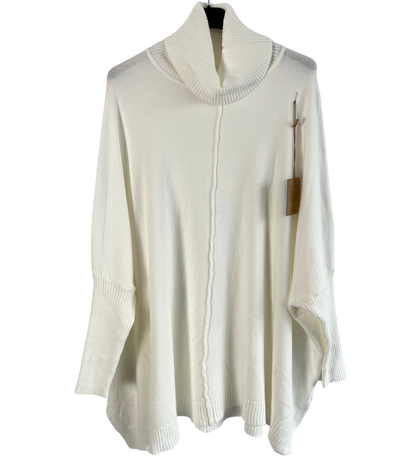 Womens Italian Oversized Cowl Neck Box Shaped Jumper with Exposed Seam Detail