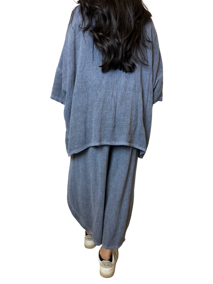 Linen Blend Co-Ord Set – Shirt & Trousers