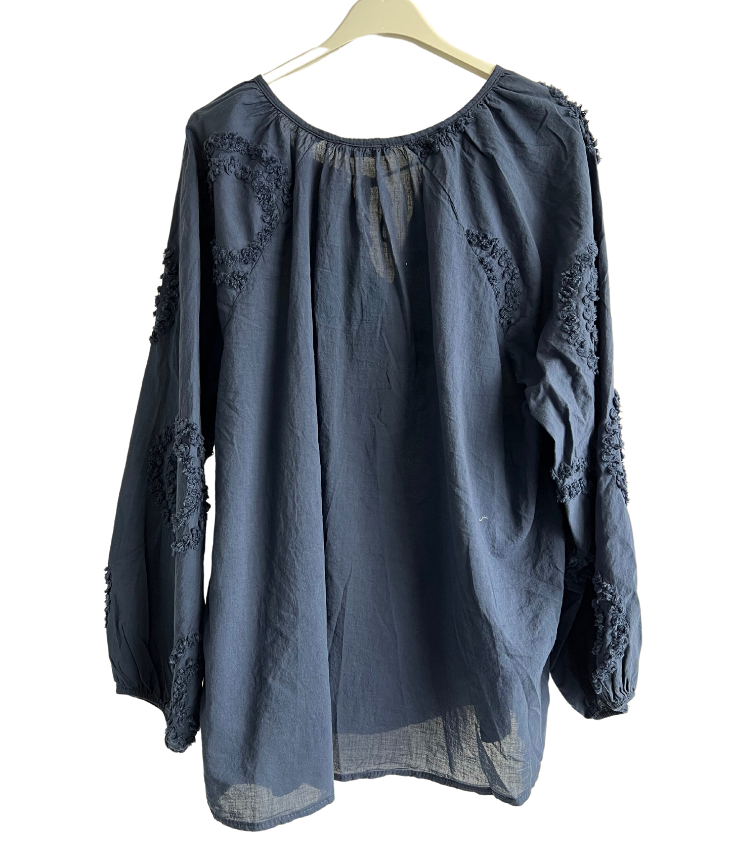 Brand New Womens Summer Light Tassel Tie Cotton Pattern Tunic Top