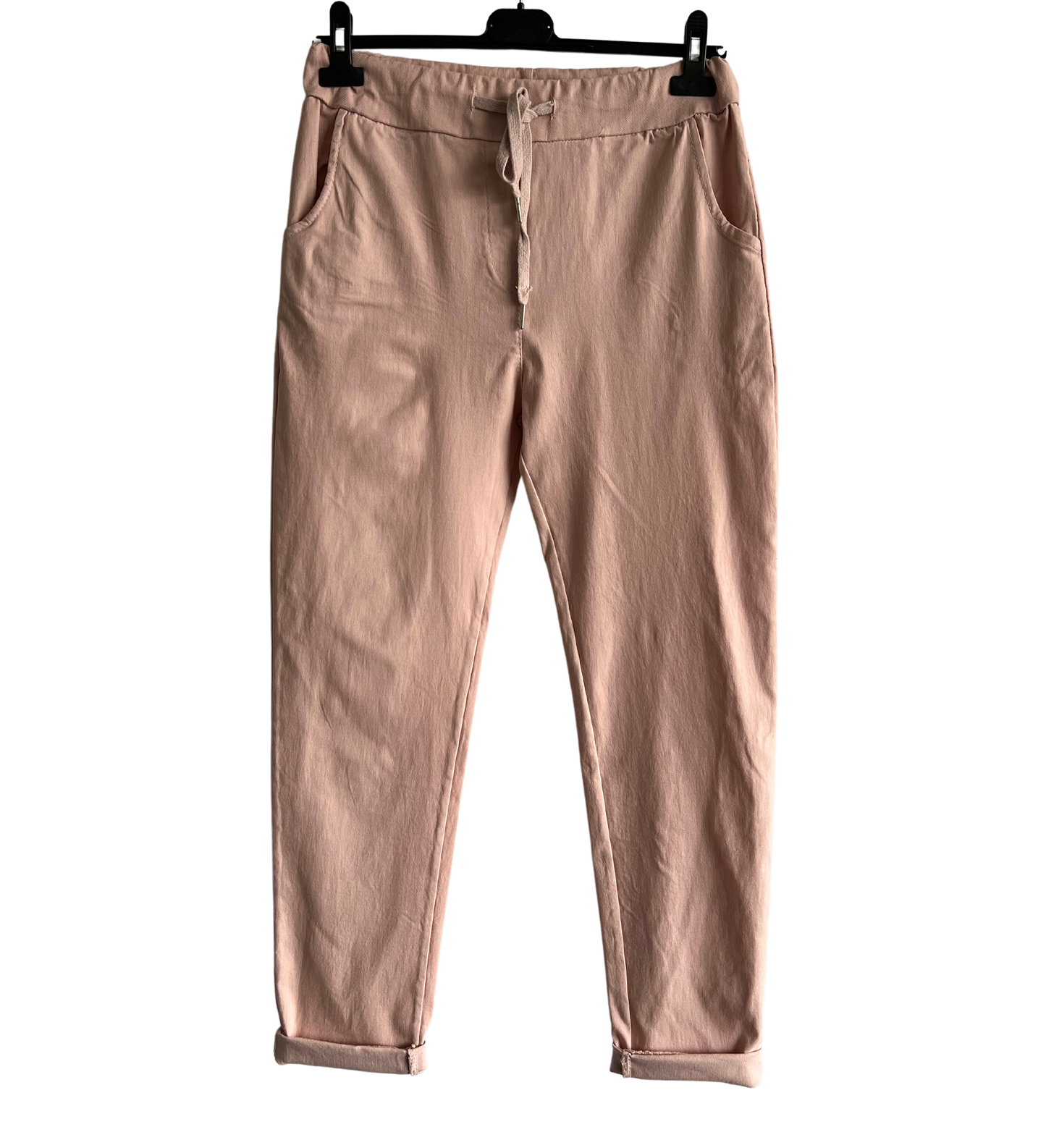 Ladies Italian Lagenlook Regular Smooth Magic Pants Casual Comfy Trousers