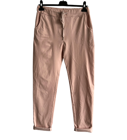 Ladies Italian Lagenlook Regular Smooth Magic Pants Casual Comfy Trousers
