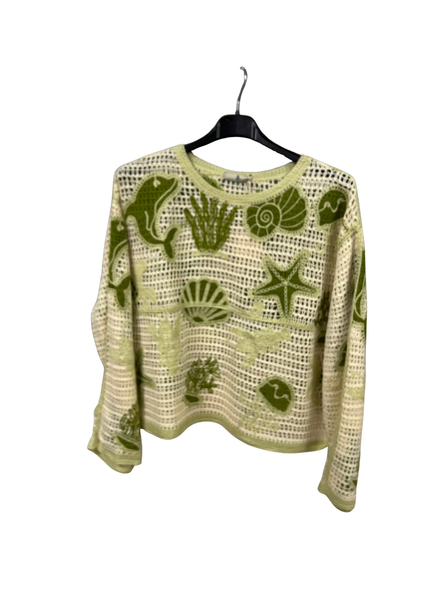 Brand New Spring 26’ Crochet Cotton Printed Top