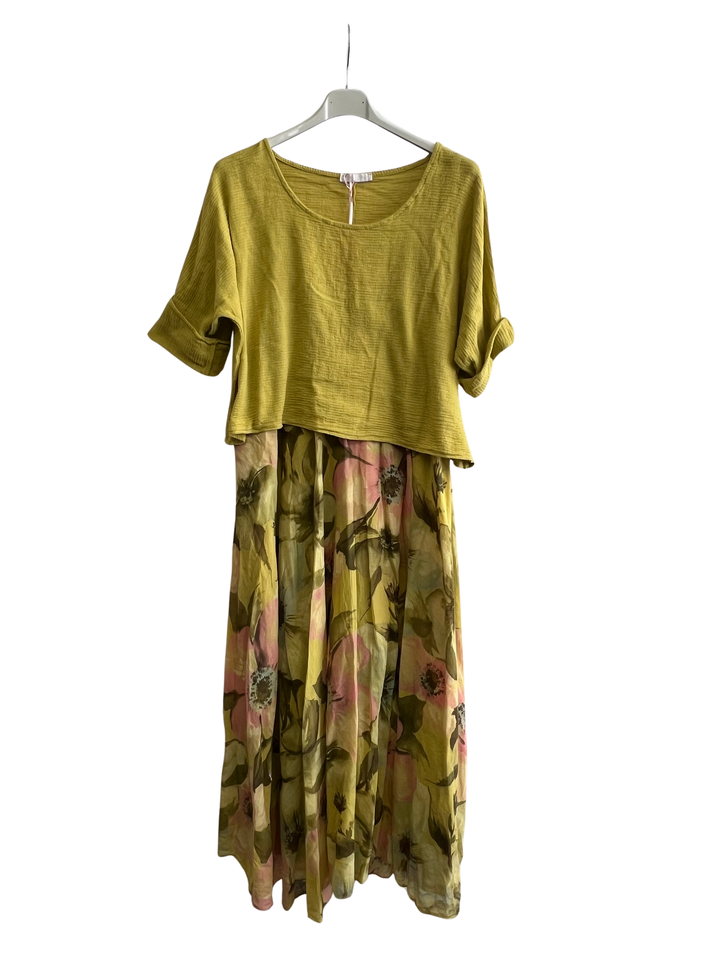 New Womens Summer 26' 2 Piece Sleeveless Floral Lined Maxi Dresses with Crop Top