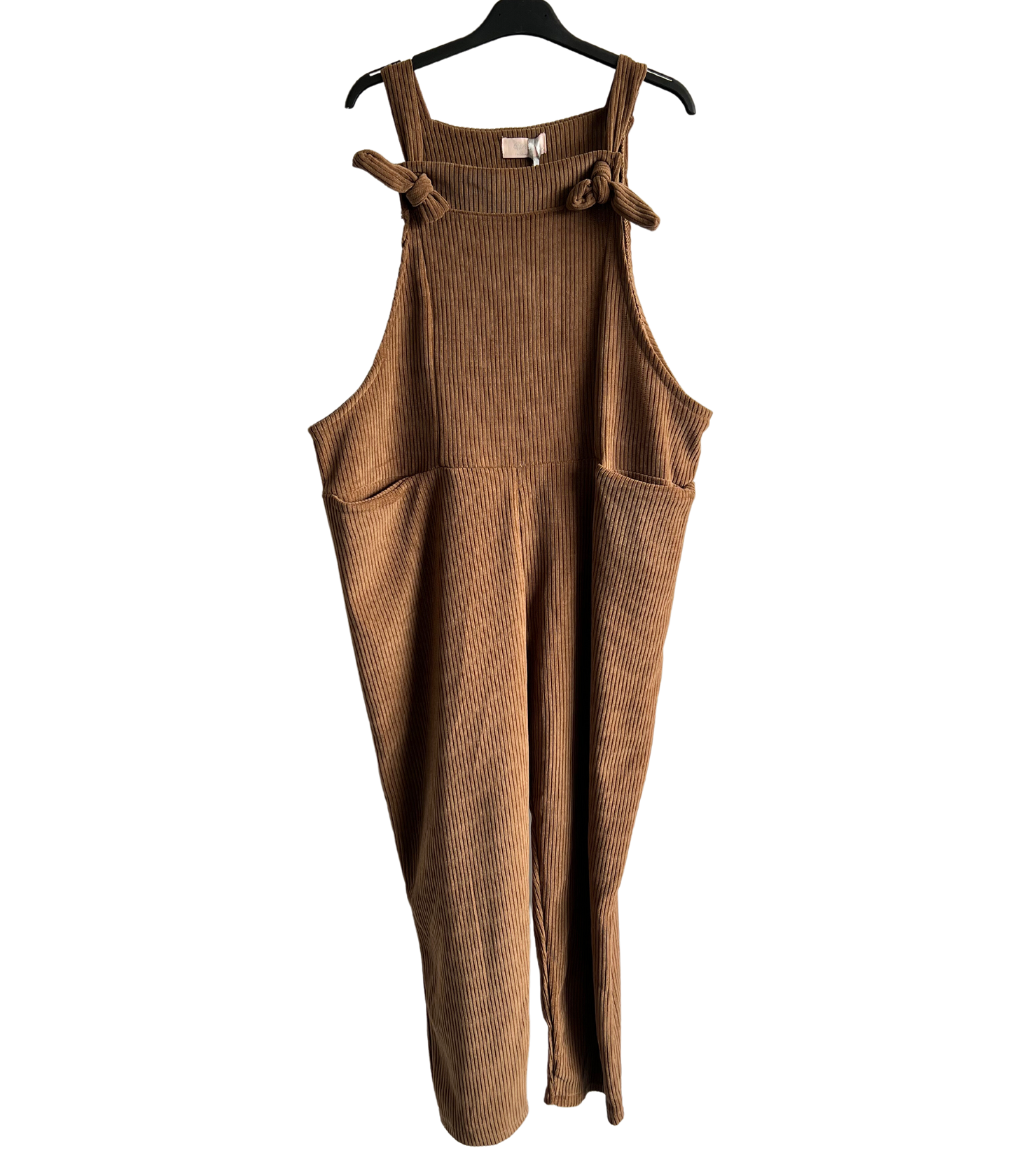 Brand New Womens 2 Pocket Front Tie Cord Stretchy Dungarees