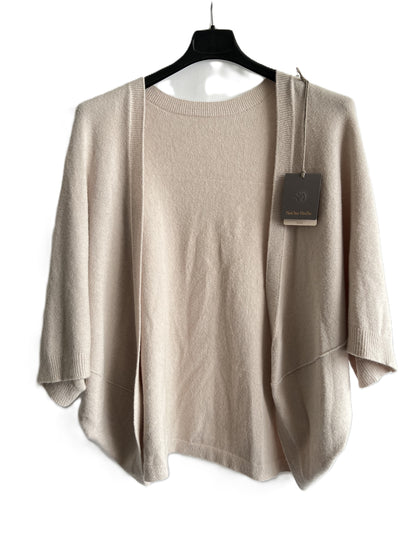 Brand New Womens Italian Lagenlook Soft Knit Open Front Short Cardigan