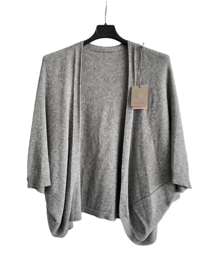 Brand New Womens Italian Lagenlook Soft Knit Open Front Short Cardigan