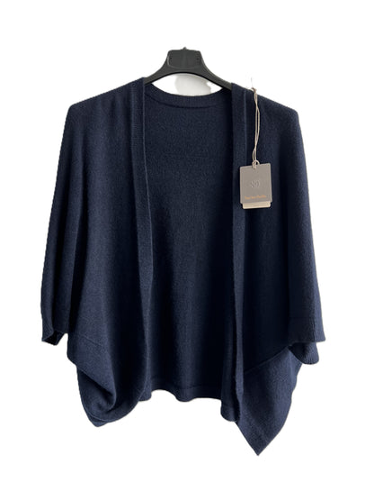Brand New Womens Italian Lagenlook Soft Knit Open Front Short Cardigan