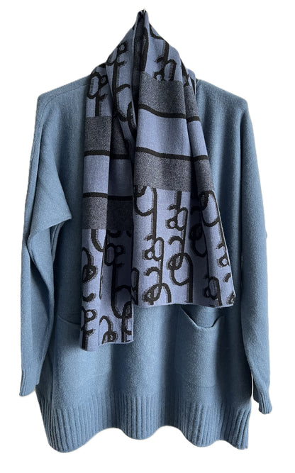 Brand New Womens Italian Knitted Long Sleeved Matching Jumper and Scarf Set