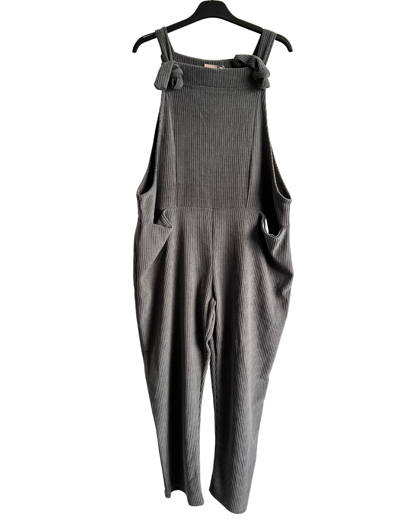 Brand New Womens 2 Pocket Front Tie Cord Stretchy Dungarees