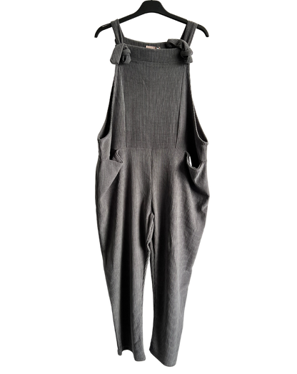 Brand New Womens 2 Pocket Front Tie Cord Stretchy Dungarees