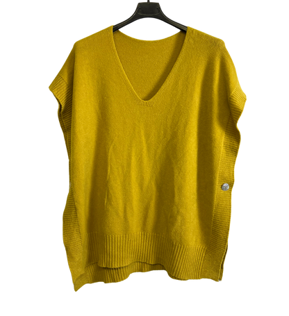 Brand New Autumn 24’ Italian Womens Soft Knitted Sleeveless Button Design V Neck Tank Top