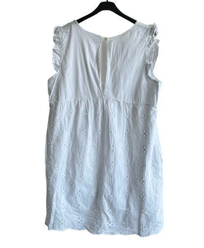 Tik Tok Summer Sleeveless V Neck Playsuit with Shorts In White