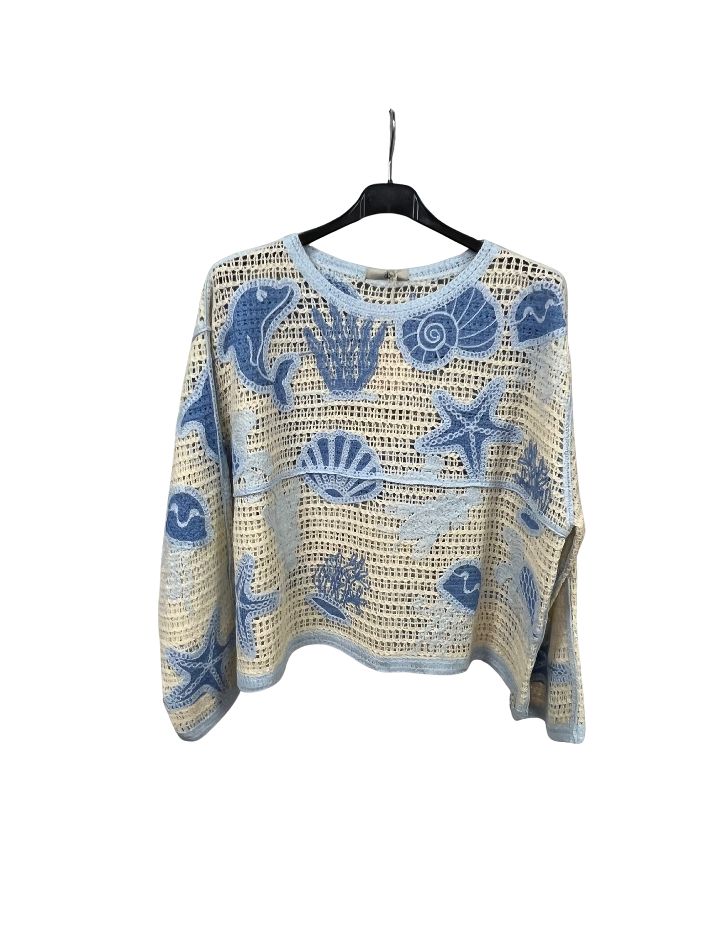 Brand New Spring 26’ Crochet Cotton Printed Top