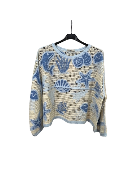 Brand New Spring 26’ Crochet Cotton Printed Top