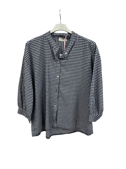 New Summer 26' Ladies Casual Italian Lightweight Gingham Button Through Shirts