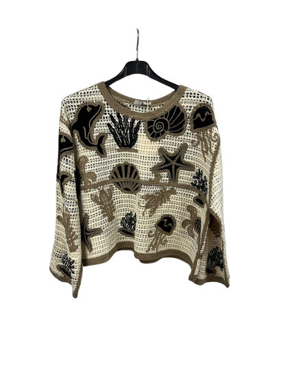 Brand New Spring 26’ Crochet Cotton Printed Top