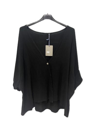 Womens Italian Overtop/ Cardigan Layering Linen One Button Long Sleeve Top