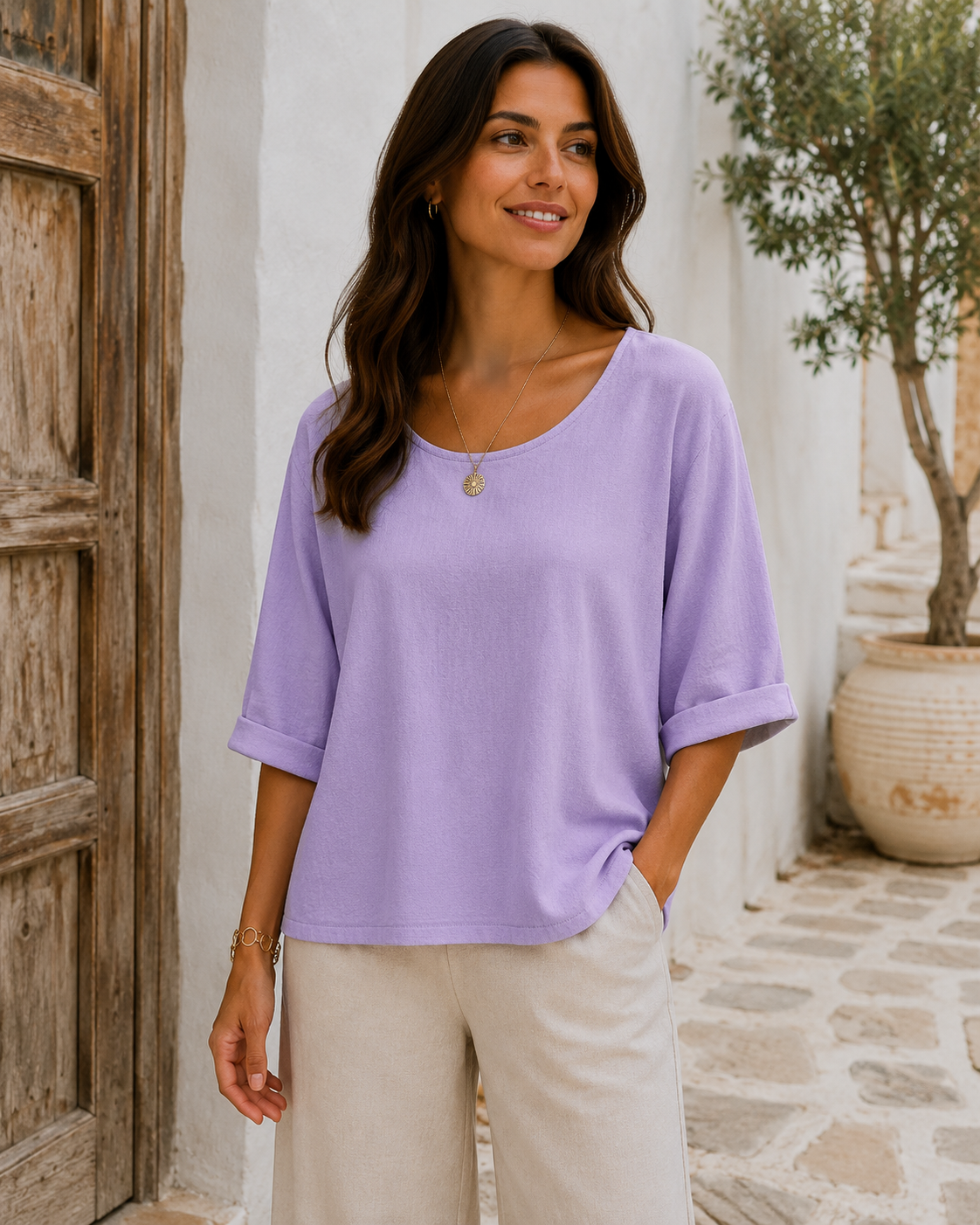 Brand New Womens Italian Lagenlook Lightweight Summer Scoop Neck Short Crop Top