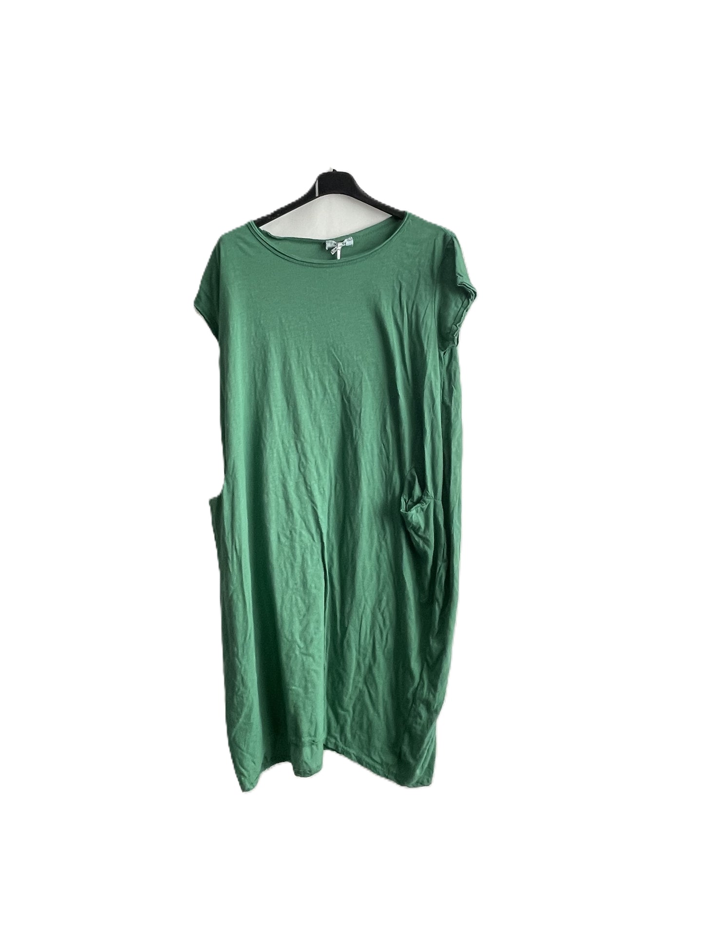 New Bigger Size Ladies Soft Cotton Jersey Stretch 2 Pocket Tunic T shirt Dress